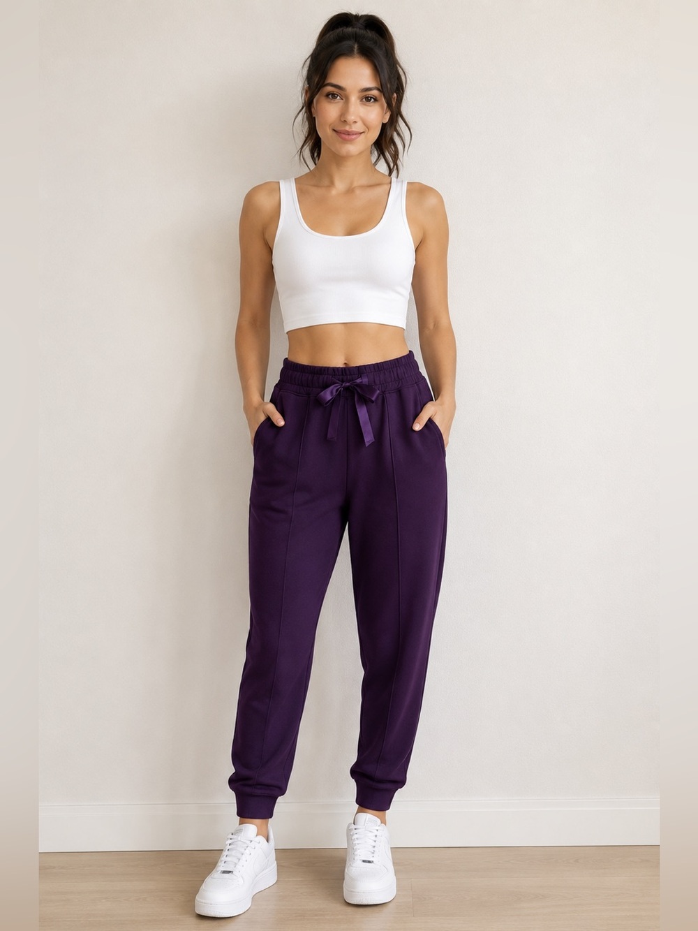 NWT MPG Sport Julie Relaxed Performance Joggers Charisma Purple Size Small